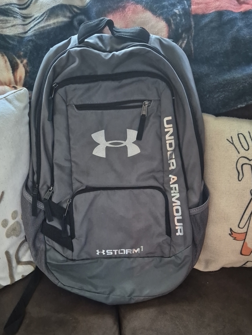 Under Armour Gray and Black Men's Backpack with Storm Tech